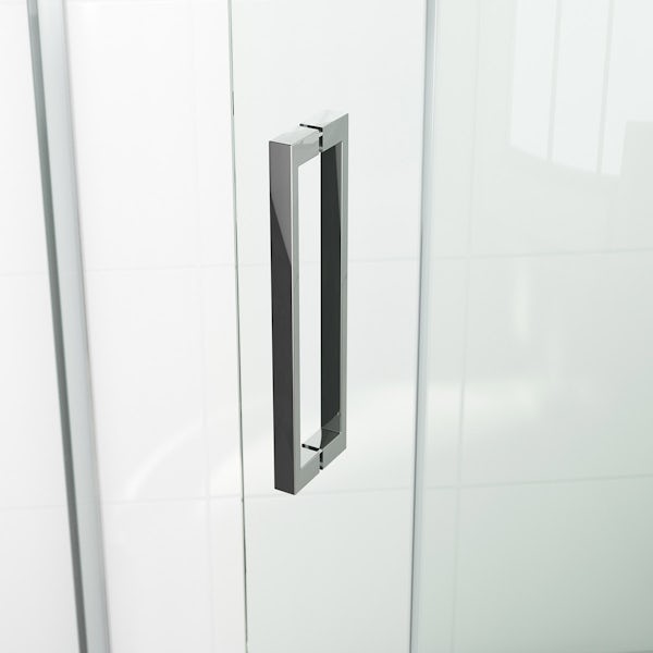 Elite 10mm single sliding door quadrant shower enclosure 900 x 900