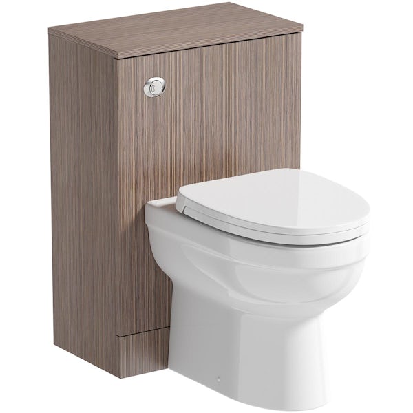 Orchard Wye walnut back to wall toilet unit with contemporary back to wall toilet