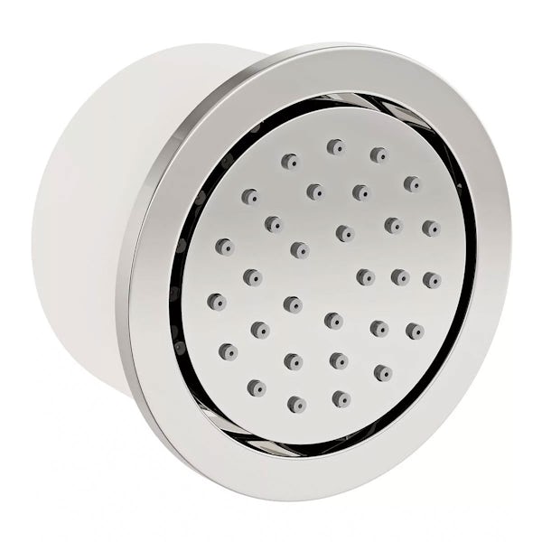 Spa Complete Round Thermostatic Triple Shower Valve with Diverter and Wall Shower Set