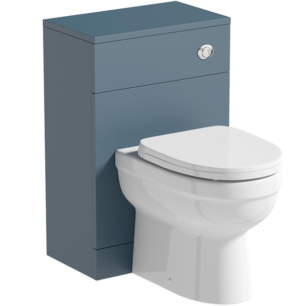 Orchard Lea ocean blue slimline back to wall toilet unit 500mm