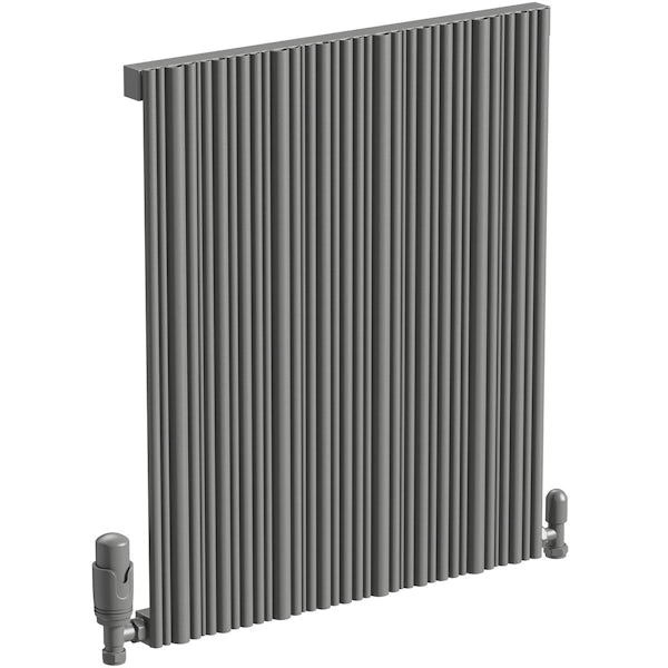 The Heating Co. Quebec matt grey aluminium radiator