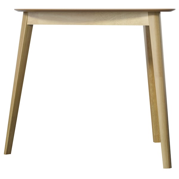 Harrison Oak Table with 2x Lincoln beige chairs