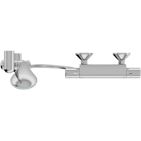 Grohe Grohtherm 800 thermostatic shower mixer with Tempesta 100 two spray shower rail set