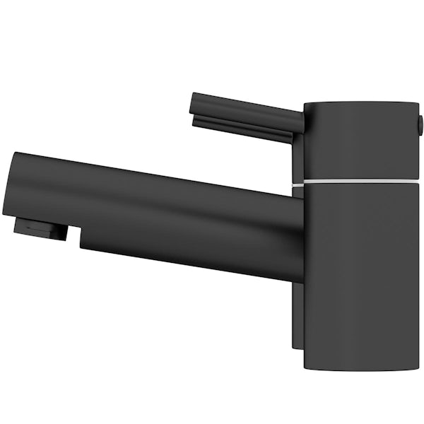 Orchard Eden black basin and bath mixer tap pack