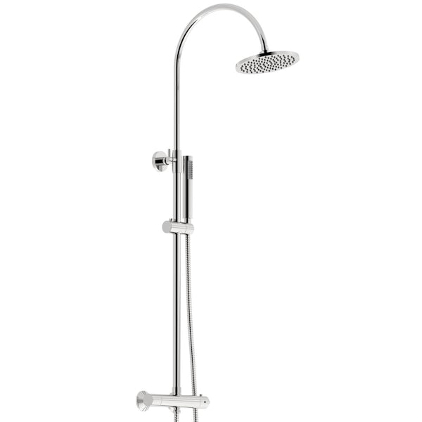 Orchard Derwent chrome round head shower riser system