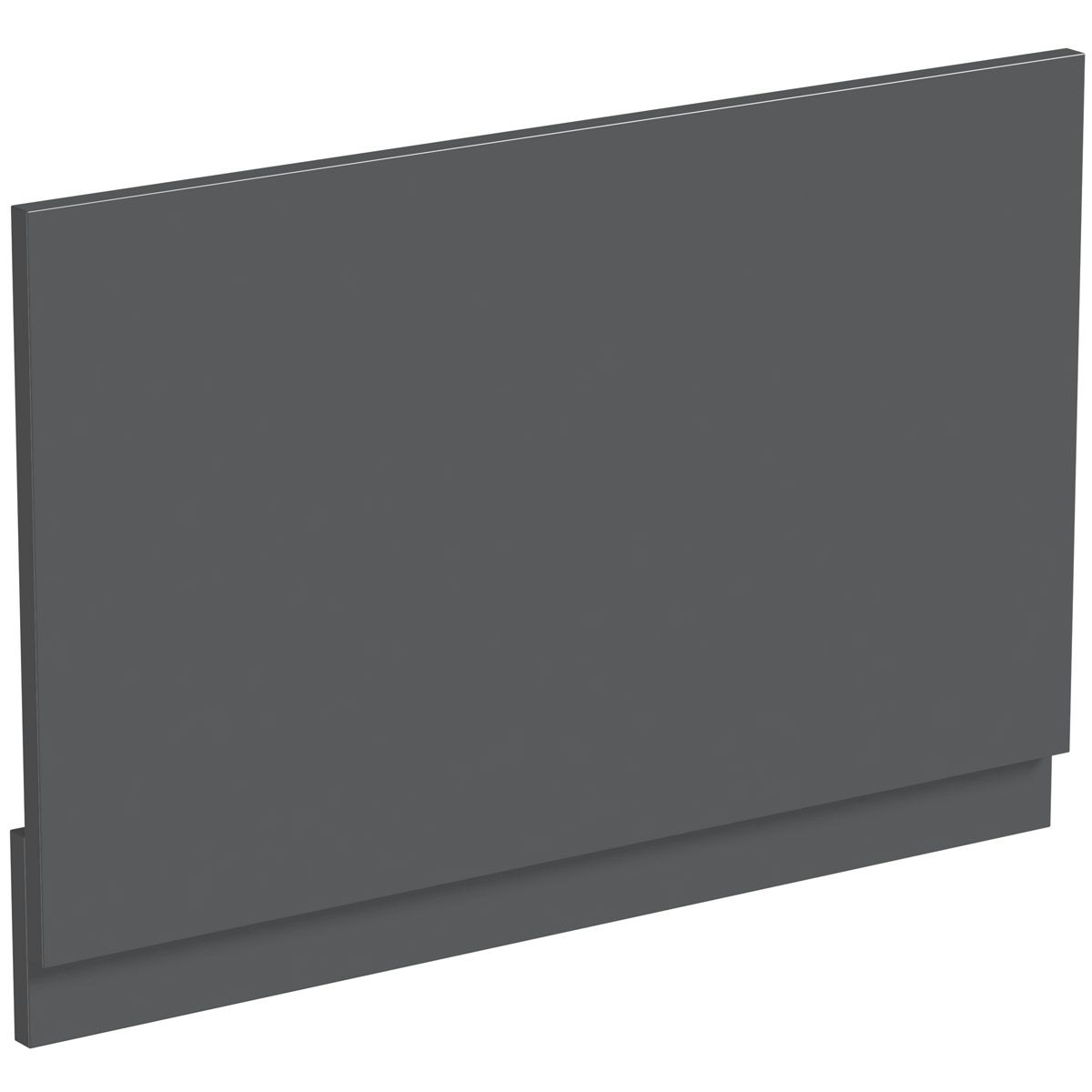 Reeves Nouvel gloss grey bath end panel 680mm