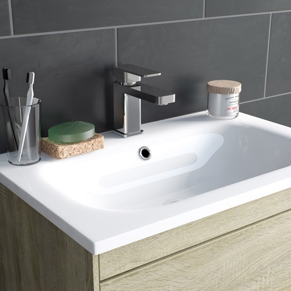 Kirke Connect basin mixer tap with click clack waste
