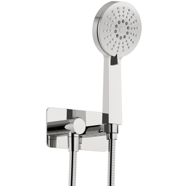 SmarTap white smart shower system with complete round wall shower outlet bath set