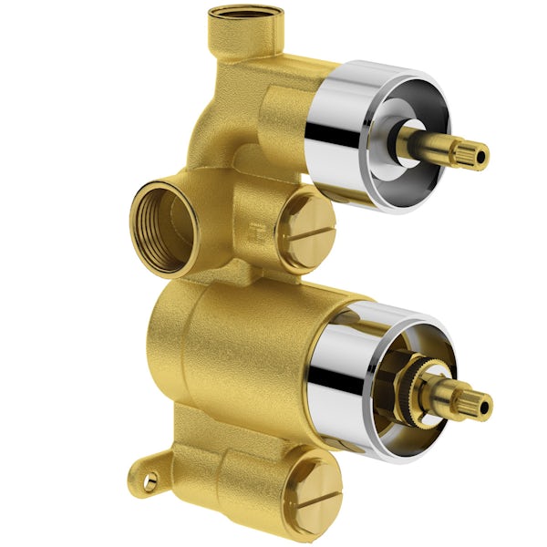 Mode Harrison square twin thermostatic shower valve
