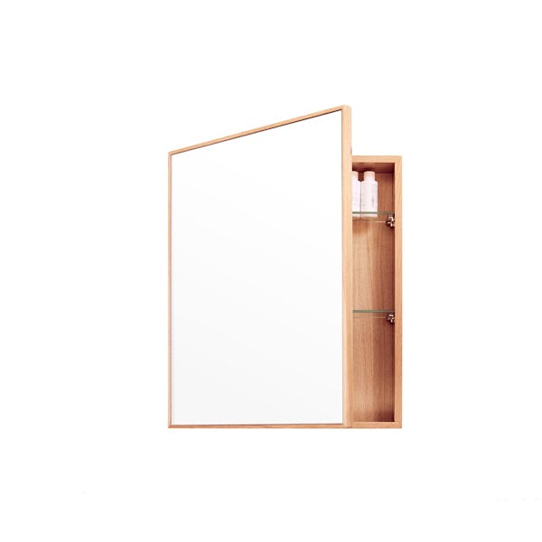 Accents Oak slimline mirror cabinet 550 x 450mm
