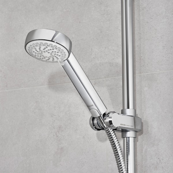 Aqualisa Visage Q Smart concealed shower pumped with adjustable handset and bath filler with overflow