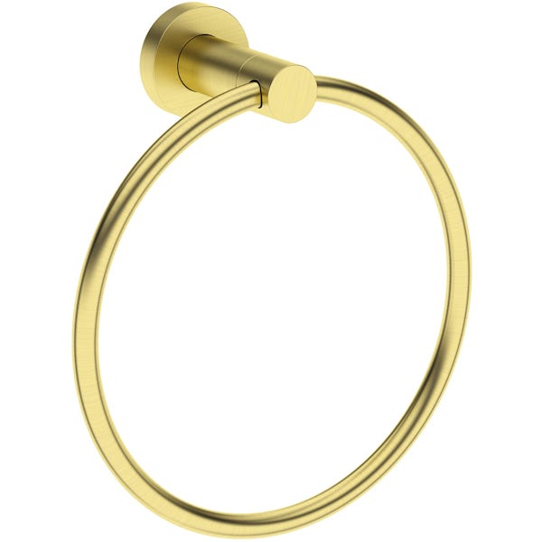 Accents Deacon brushed brass towel ring
