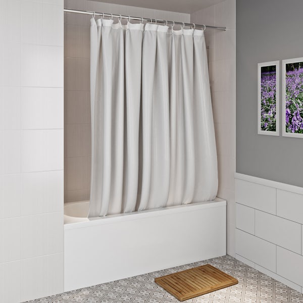 Clarity complete straight shower bath