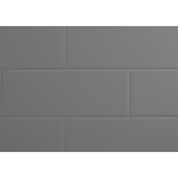 Mermaid metro tile effect grey waterproof shower wall panel 2420 x 1200mm