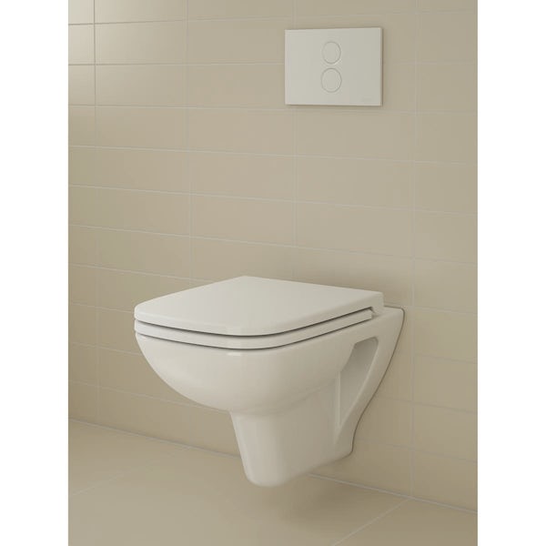 VitrA S20 wall hung toilet with toilet seat