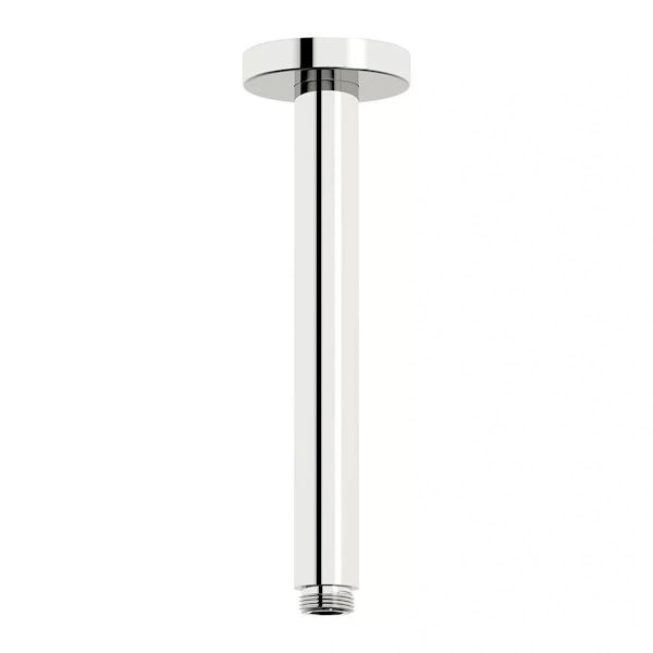 Spa Complete Round Thermostatic Triple Shower Valve with Diverter and Ceiling Shower Set