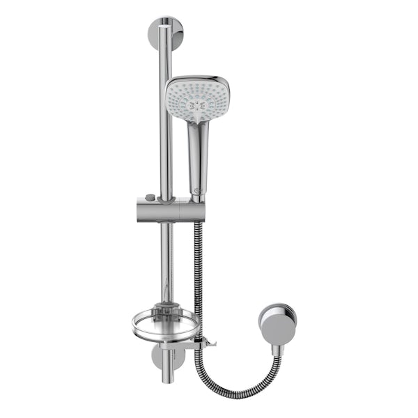 Ideal Standard Concept Freedom square concealed thermostatic mixer shower with slider rail