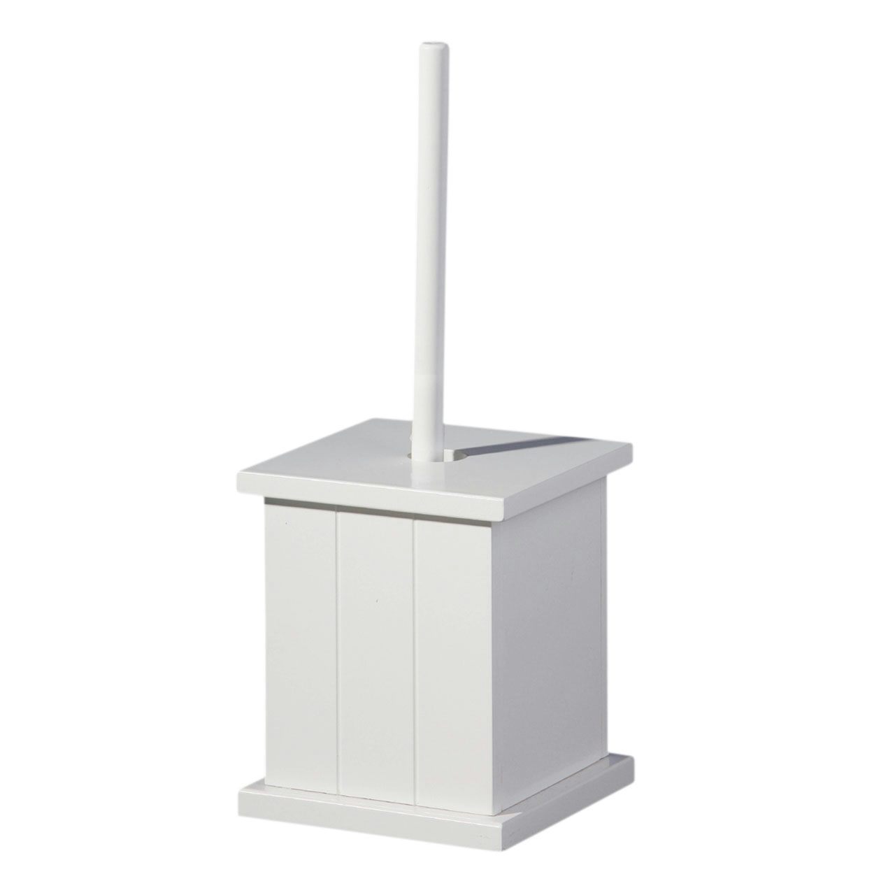 Accents Portland white wood toilet brush and holder