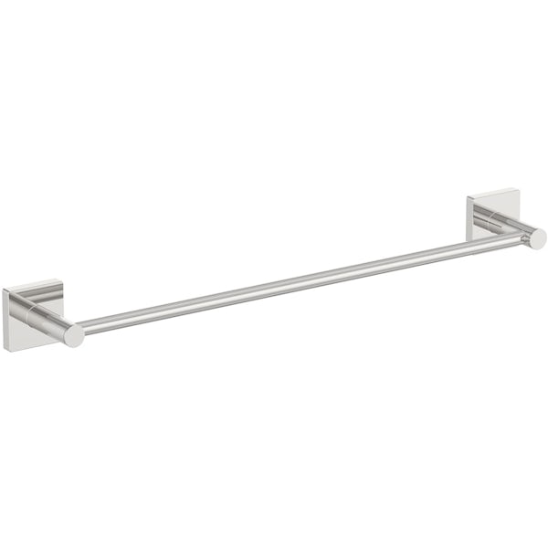 Accents square plate contemporary single towel bar 450mm