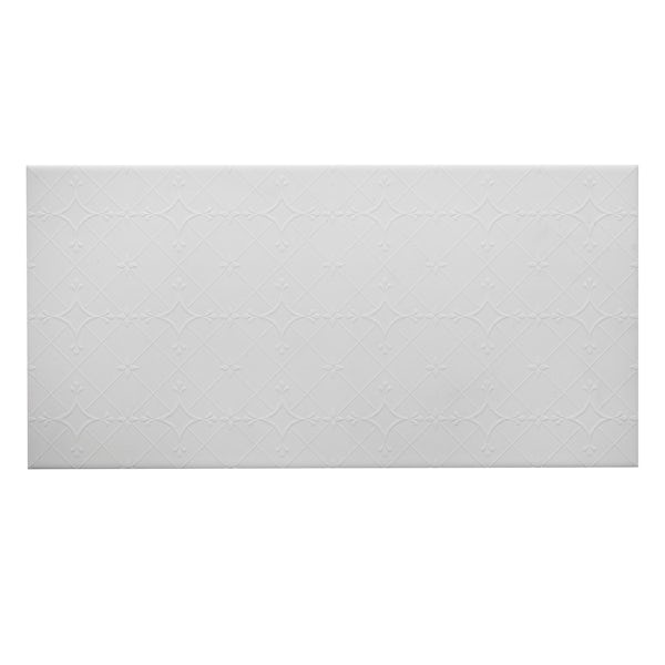 V&A Serenity trellis white matt wall tile 248mm x 498mm