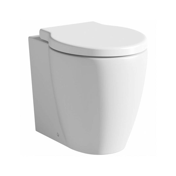 Maine back to wall toilet with soft close toilet seat and concealed cistern