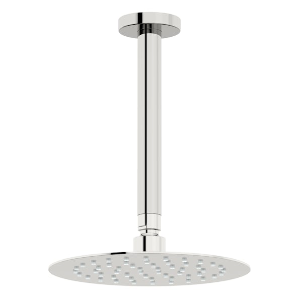 Kirke Curve concealed thermostatic mixer shower with ceiling arm