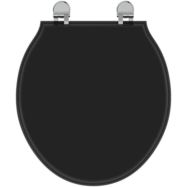 Ideal Standard Waverley black finish seat and cover