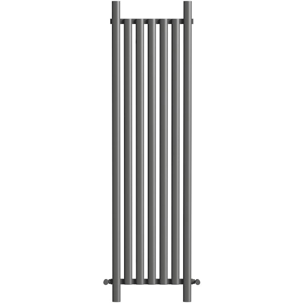 The Heating Co. Brunswick vertical textured grey 1775 x 470 aluminium radiator