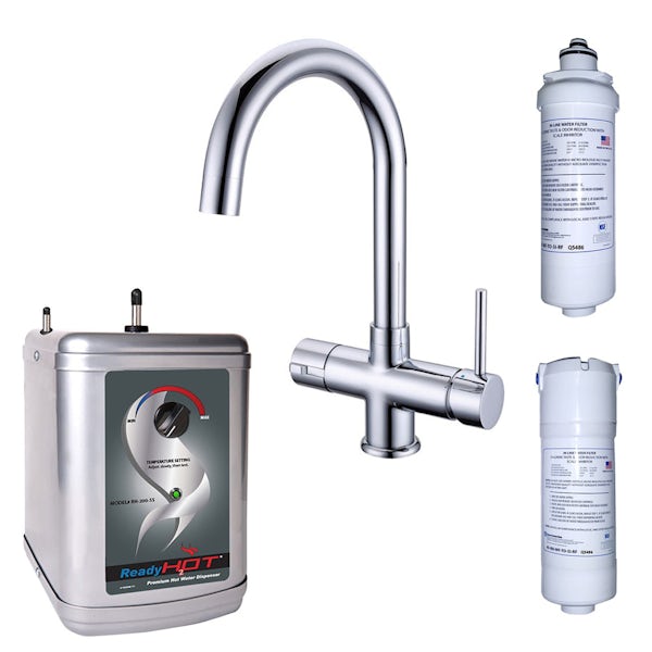Ready Hot Three way boiling water tap with manual boiler