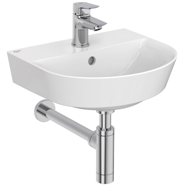 Ideal Standard Concept Air Arc 1  tap hole wall hung basin 400mm