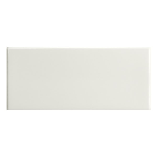 Bordeaux white flat gloss wall tile 200mm x 457mm