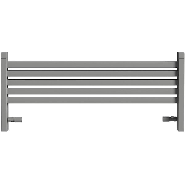 The Heating Co. Nova Scotia textured grey aluminium radiator