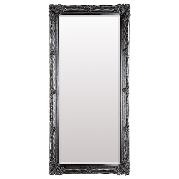 Accents Abbey baroque black leaner mirror 1650 x 795mm