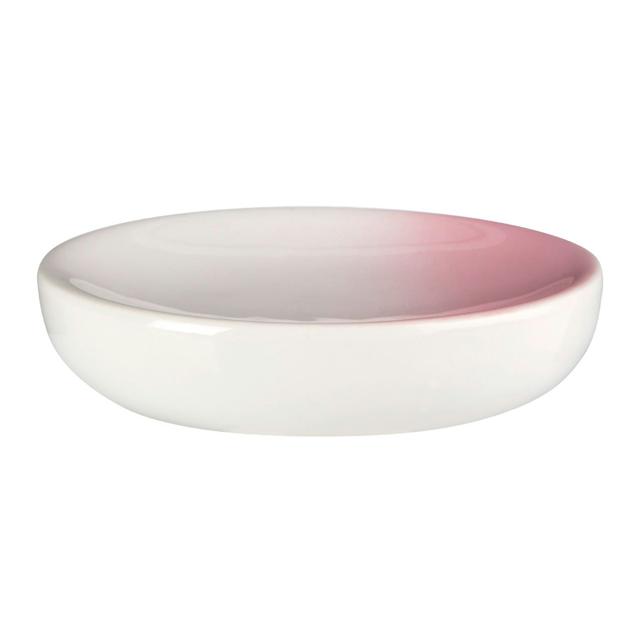 Accents Sunrise dolomite white and pink ombre soap dish