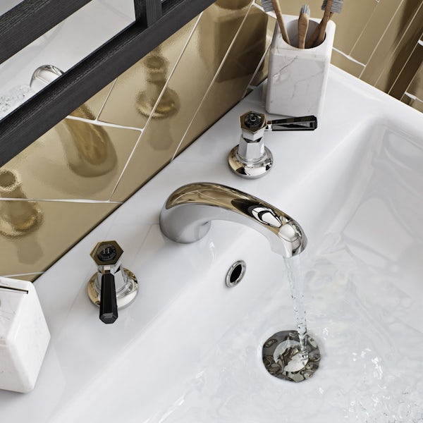 The Bath Co. Beaumont lever 3 hole basin mixer tap offer pack
