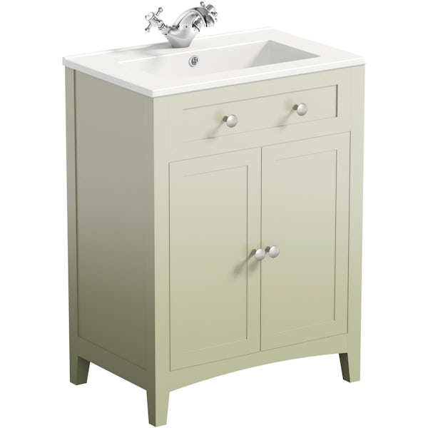 Camberley Sage 600 Vanity unit and mirror cabinet offer