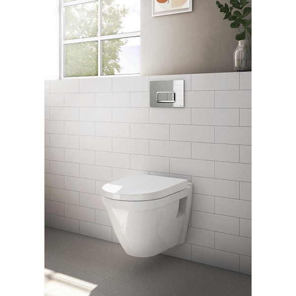 VitrA S50 wall hung toilet with soft close seat