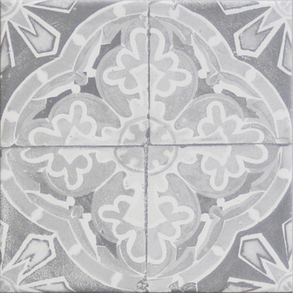 Nikea sephia mix pattern tile set 200mm x 200mm