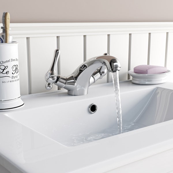 The Bath Co. Camberley lever basin mixer tap with slotted waste