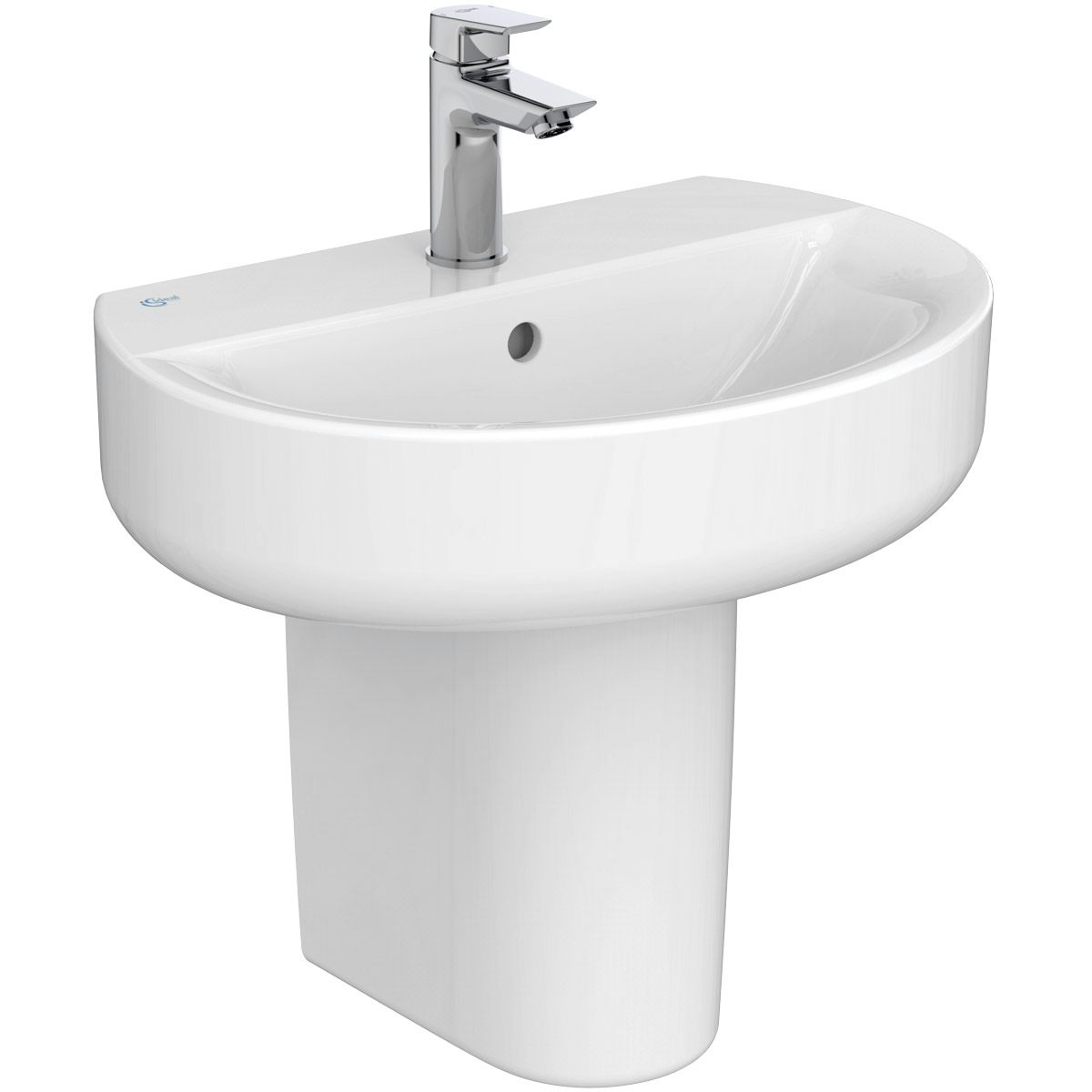 Ideal Standard Concept Space semi pedestal 1 tap hole basin 550mm