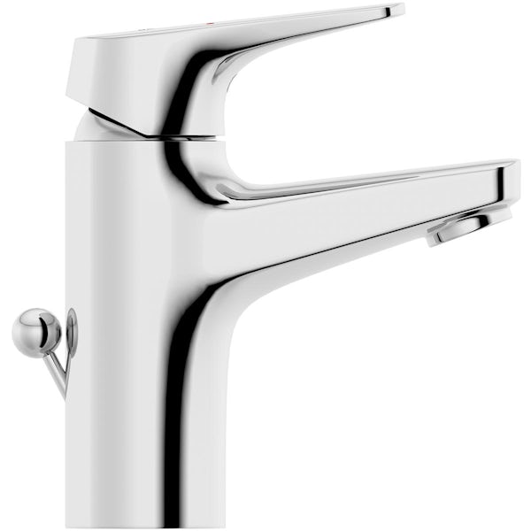 Grohe BauFlow single lever basin mixer tap with pop up waste