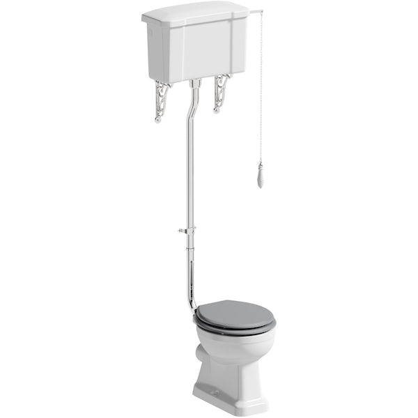 The Bath Co. Camberley high level toilet with grey soft close seat