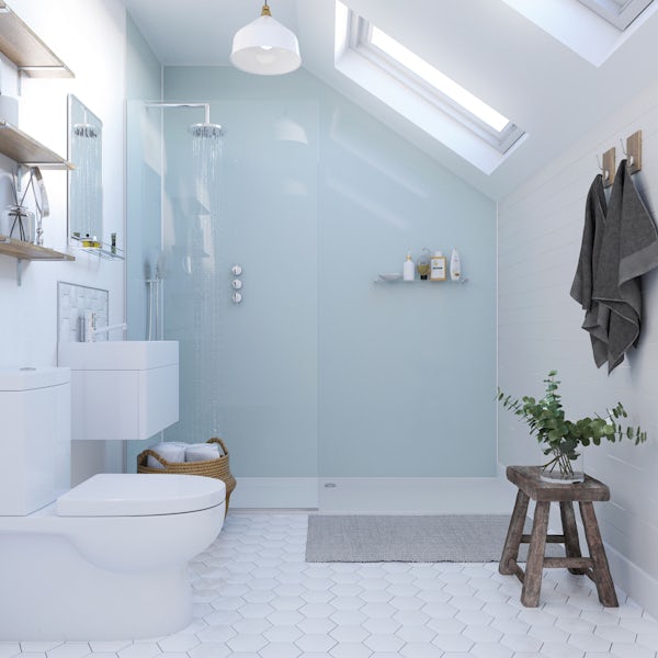 Showerwall Aqua Ice Waterproof Shower, Waterproof Wall Panels For Bathrooms