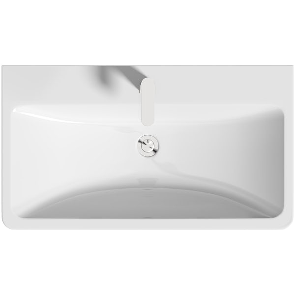 Mode Adler white 800mm wall hung vanity unit and basin