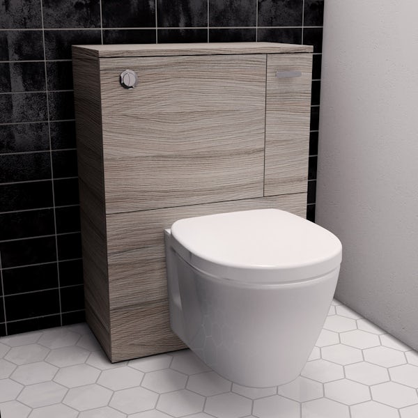Ideal Standard Concept Space elm back to wall unit with toilet and soft close seat