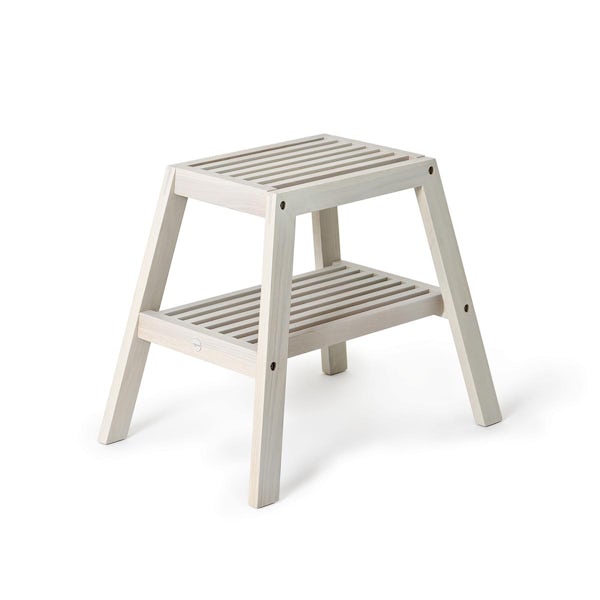 Accents Oyster white slatted stool