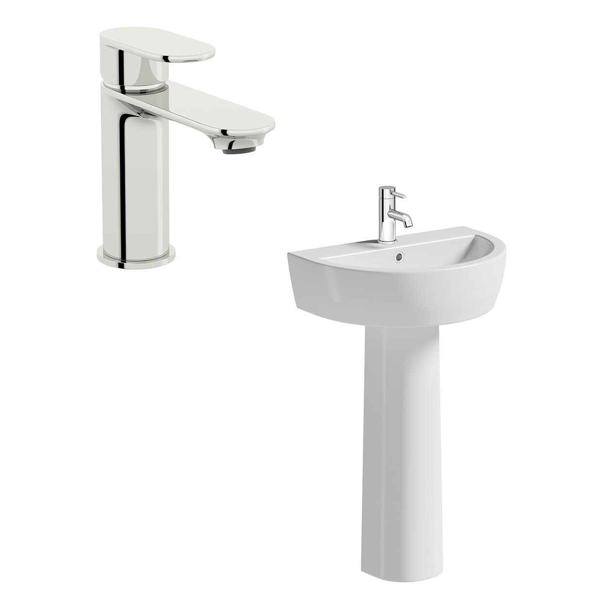 Mode Tate 1 tap hole full pedestal basin 550mm with tap