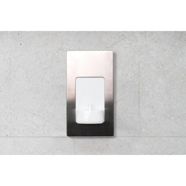 Proofvision brushed steel faceplate for toothbrush charger
