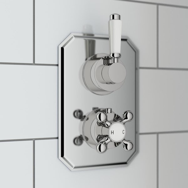 The Bath Co. Camberley twin thermostatic  shower valve
