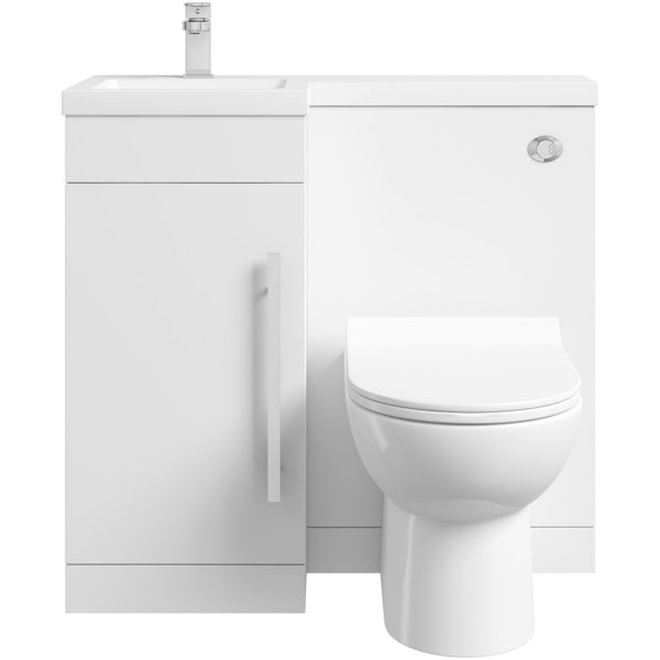 Orchard MySpace white left handed combination with Eden contemporary back to wall toilet